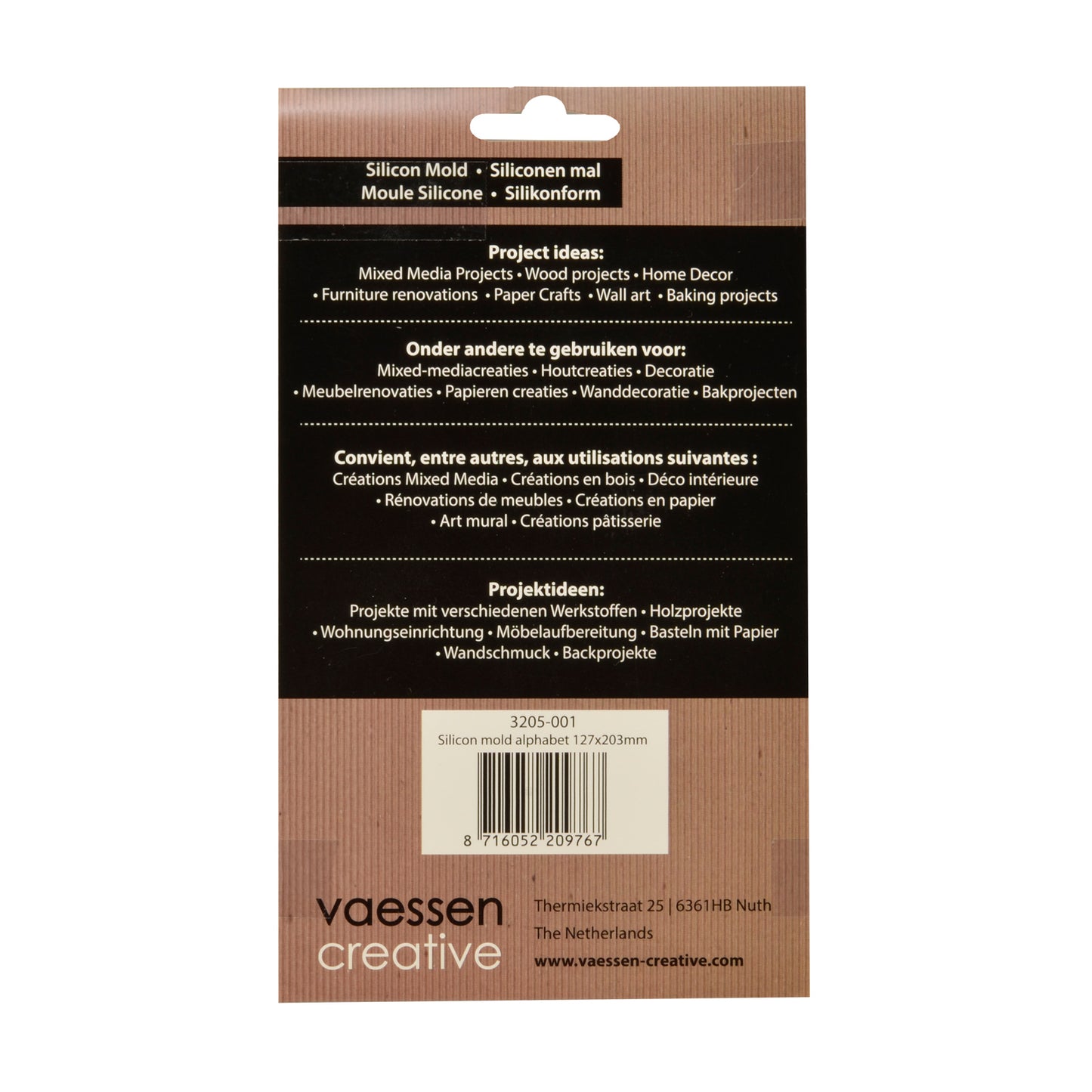 Vaessen creative • siliconen mal alfabet