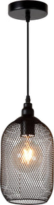 Lucide mesh - hanglamp - ø 15 cm - 1xe27 - zwart
