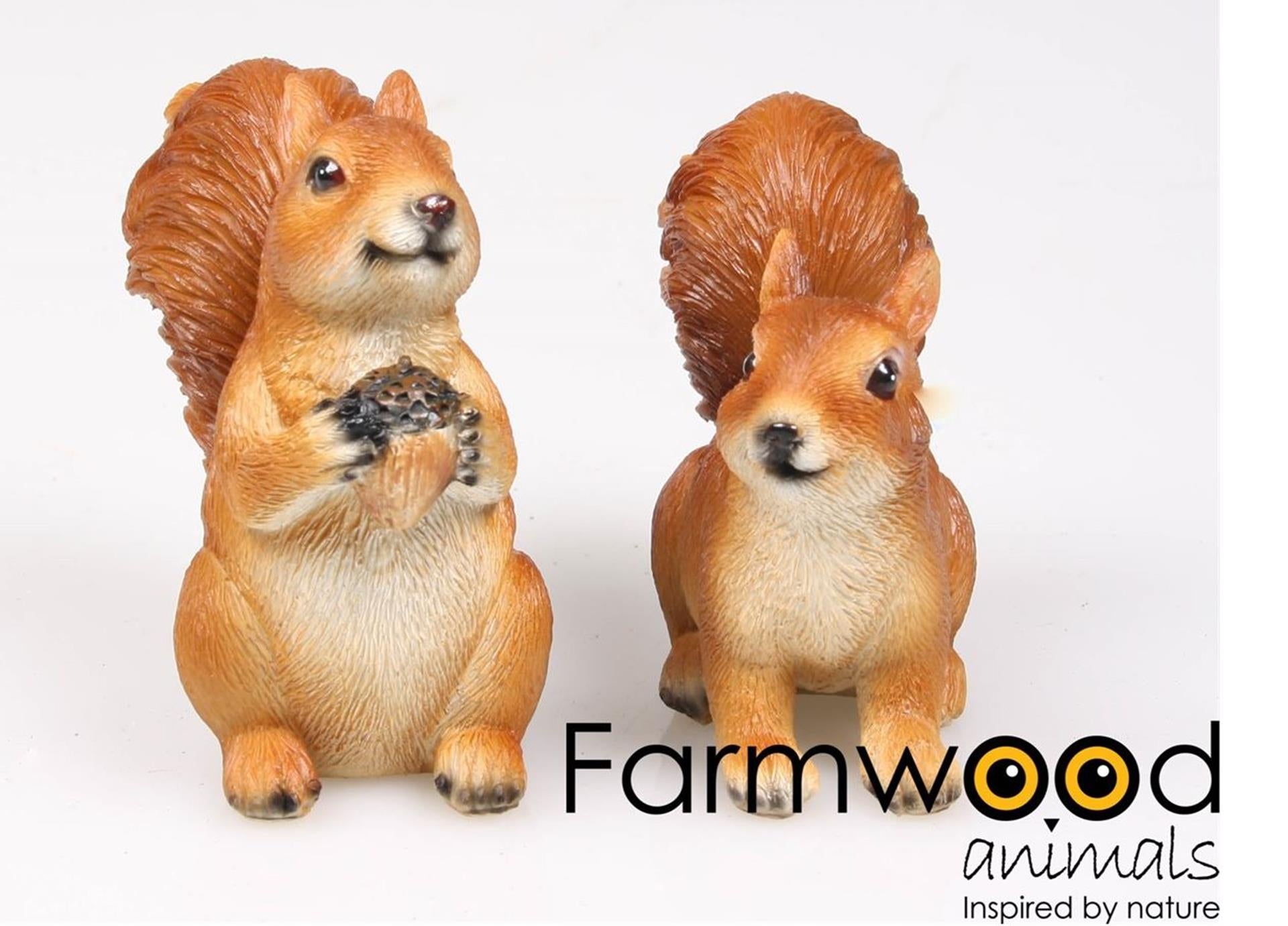 Farmwood animals tuinbeeld eekhoorn 10x5x9cm