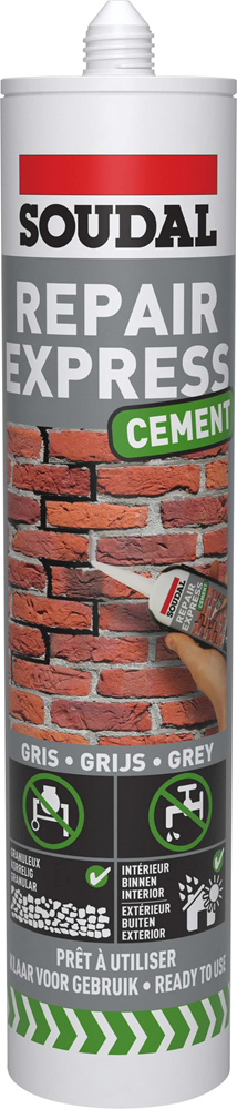Soudal repair express cement | 290 ml | ral 1015 - 128000