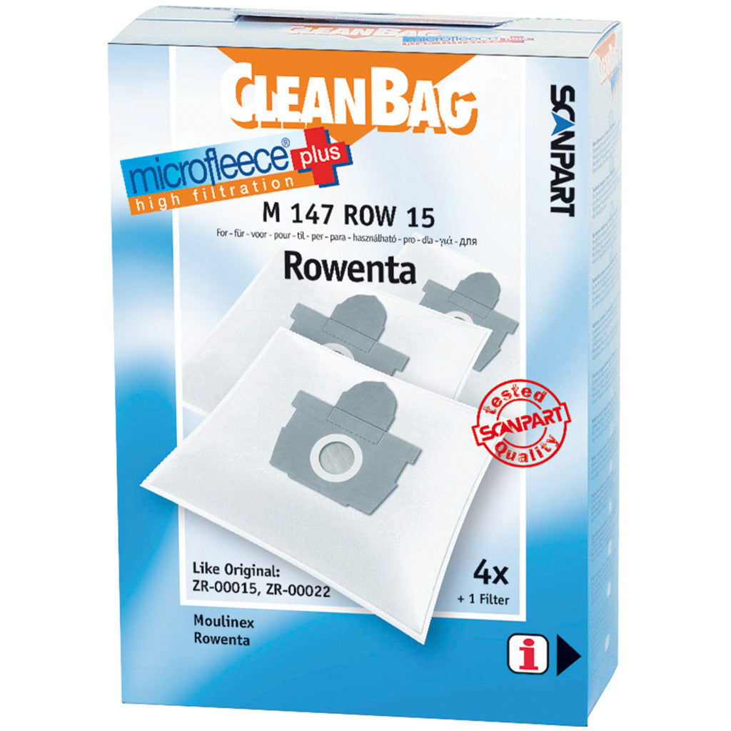 Scanpart m147row15 microfleese stofzak rowenta artec2 zr0015
