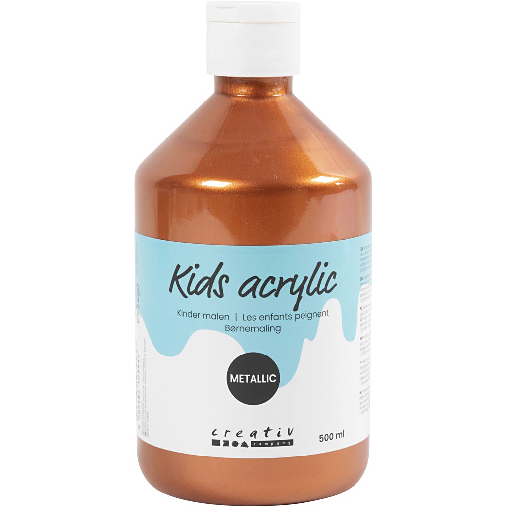 A-color acrylverf metallic, metallic, metallic koper, 500 ml 1 fles