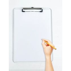 Klembord od acryl folio 23x32cm transparant 120mm clip multifunctioneel