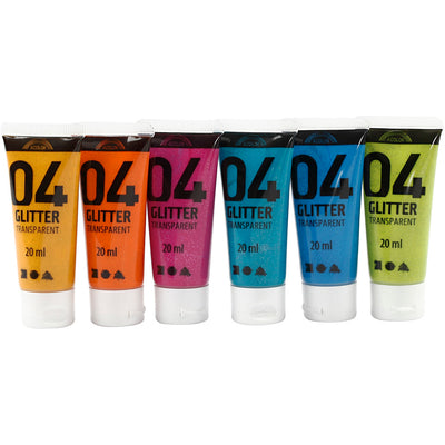 Creativ company https: www.cchobby.nl acrylverf-met-glitters-diverse-kleuren-6x20-ml-1-doos
