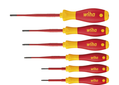 Wiha schroevendraaierset softfinish electric slimfix (rood geel, 6-delig)