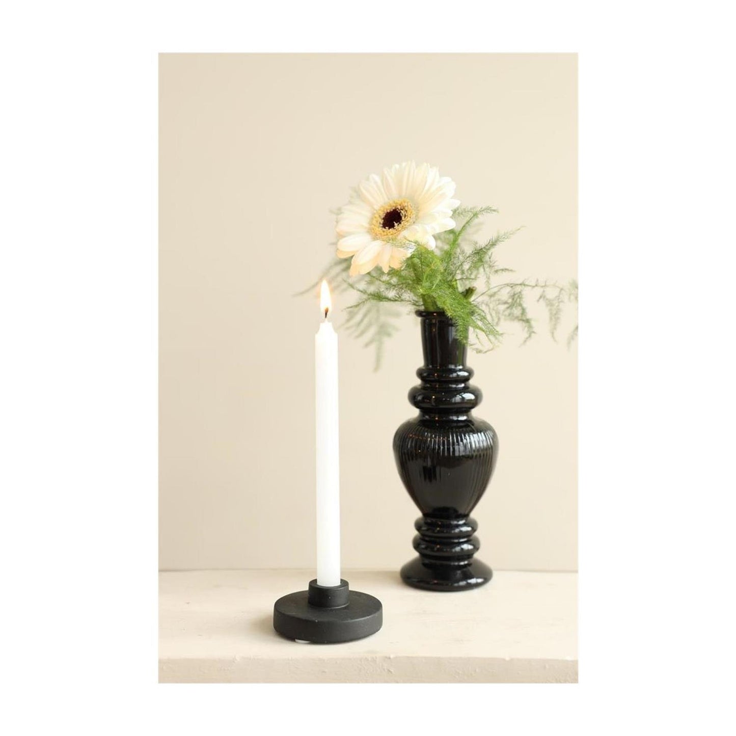 Ideas 4 seasons kaarsen h14cmxø1.2cm mini wit set a 12 stuks