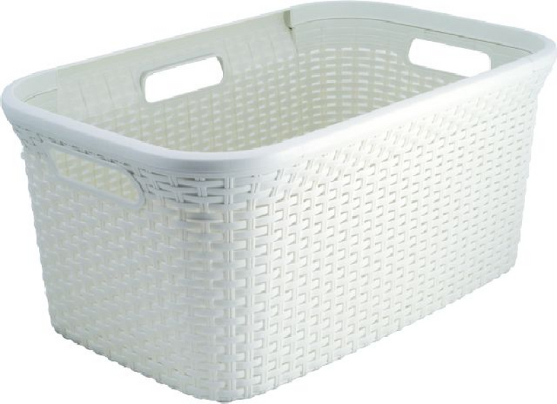 Curver style wasmand 45 liter vintage wit