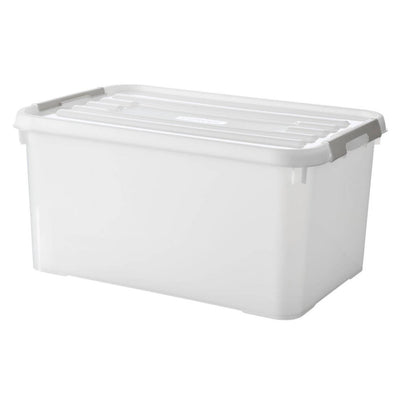 Curver handy+ opbergbox 50l transparant grijs wit