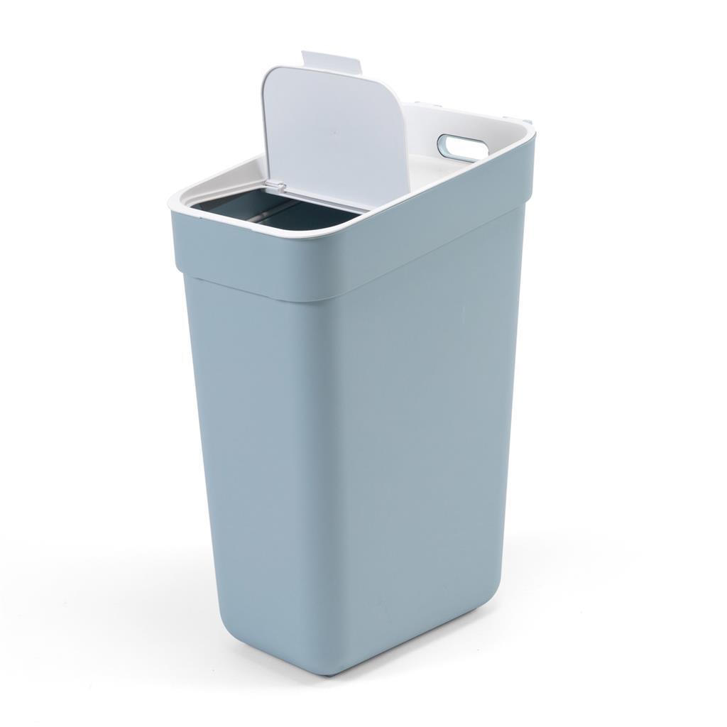 Curver ready to collect prullenbak - 30 liter - blauw lichtgrijs
