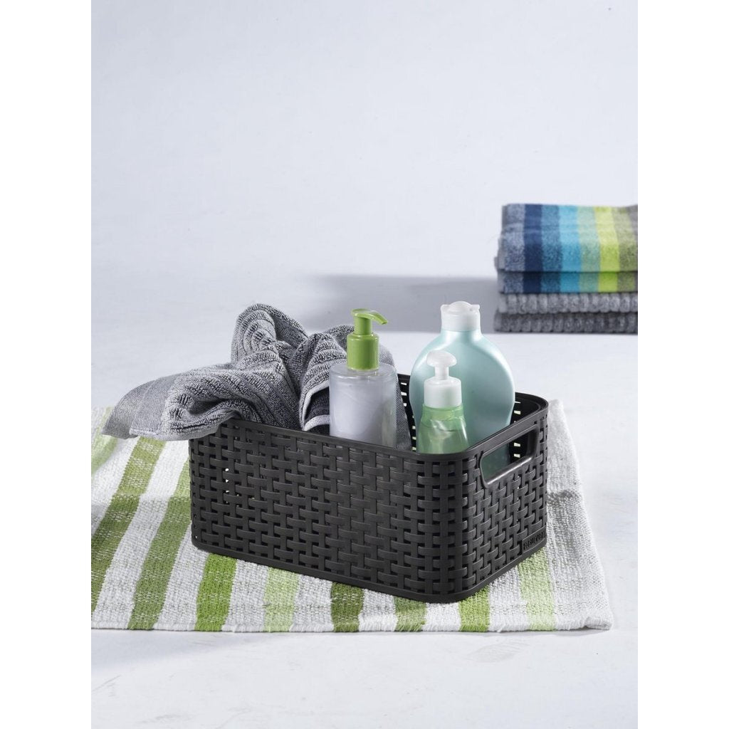Curver style mand s rotanstyle antraciet 12,9x28,5x19,4cm