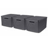 Curver opbergboxen met deksel 3 st style l antraciet