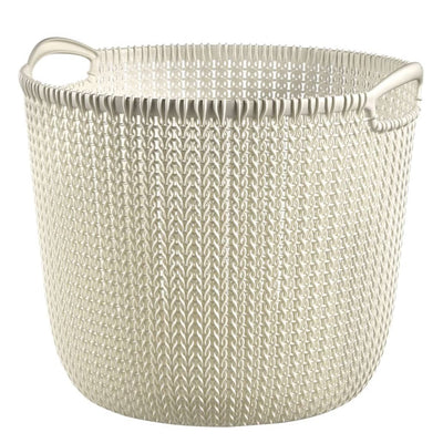 Curver opbergmand knit rond l 30 l crèmewit