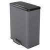 Curver pedaalemmer deco duo 26+26 l koelgrijs