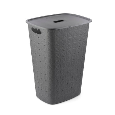 Curver softex wasmand met deksel 56l antraciet 42x31,6x60cm