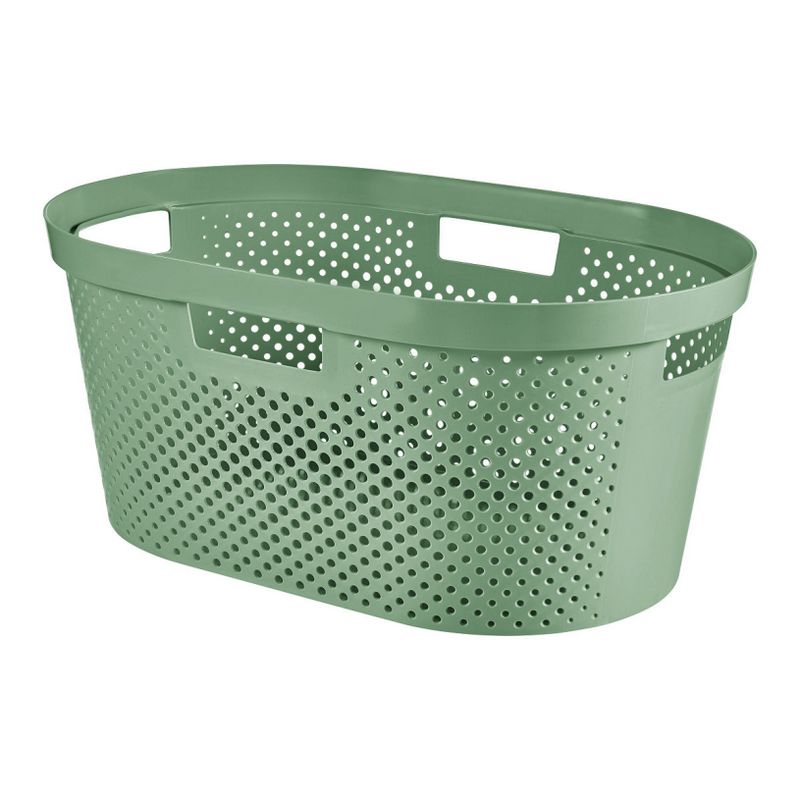 Curver - infinity recycled dots - wasmand - 40l - groen