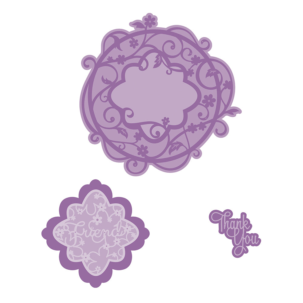 Tonic studios • essentials die set topper flourishing flower