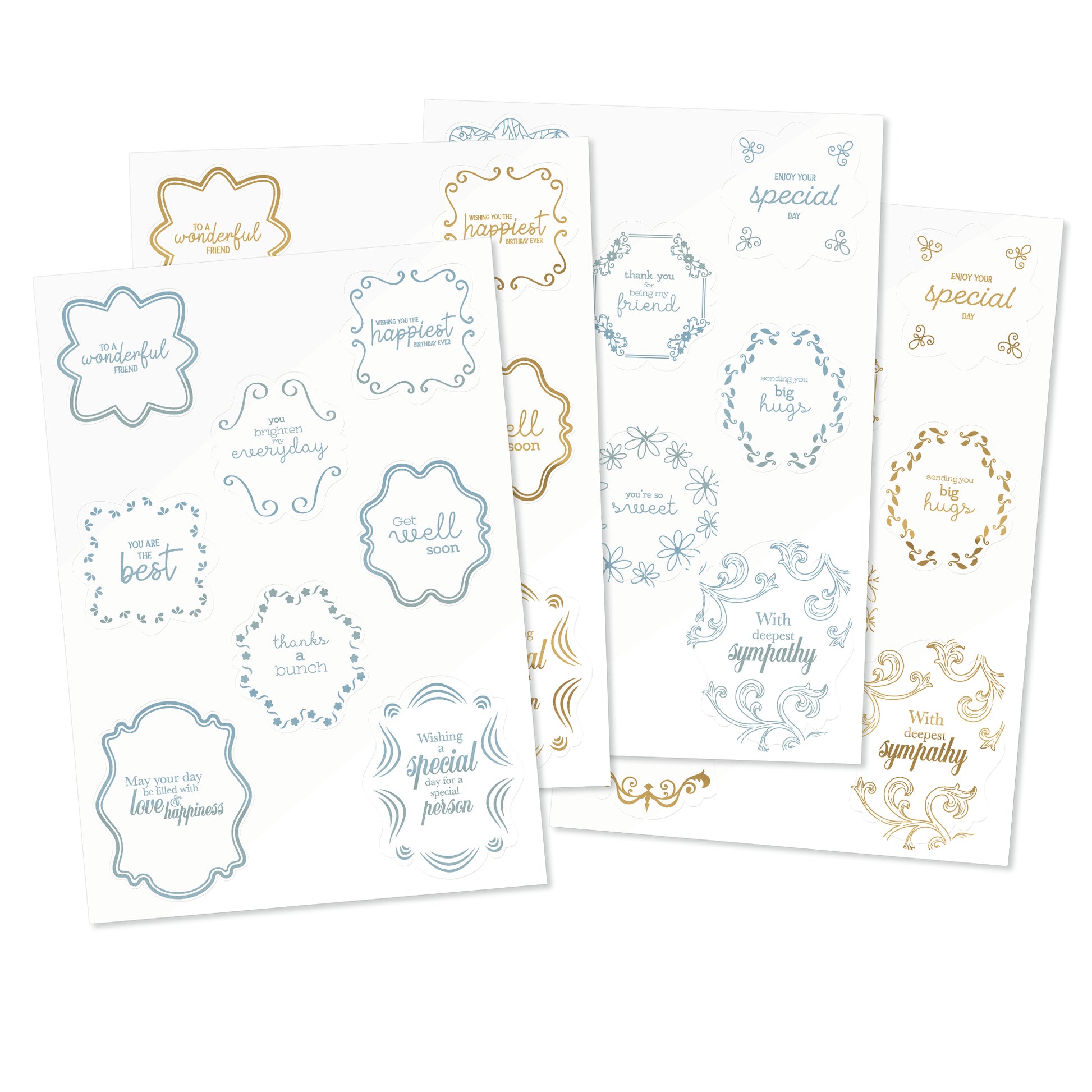 Tonic studios • essentials foil pack topper sentiment