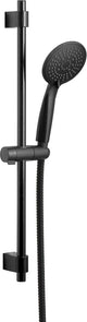 Wenko doucheset young line in mat zwart met rvs douchestang 66cm, douchekophouder, douchekop ø11cm met 5 standen en doucheslang 150cm - zwart