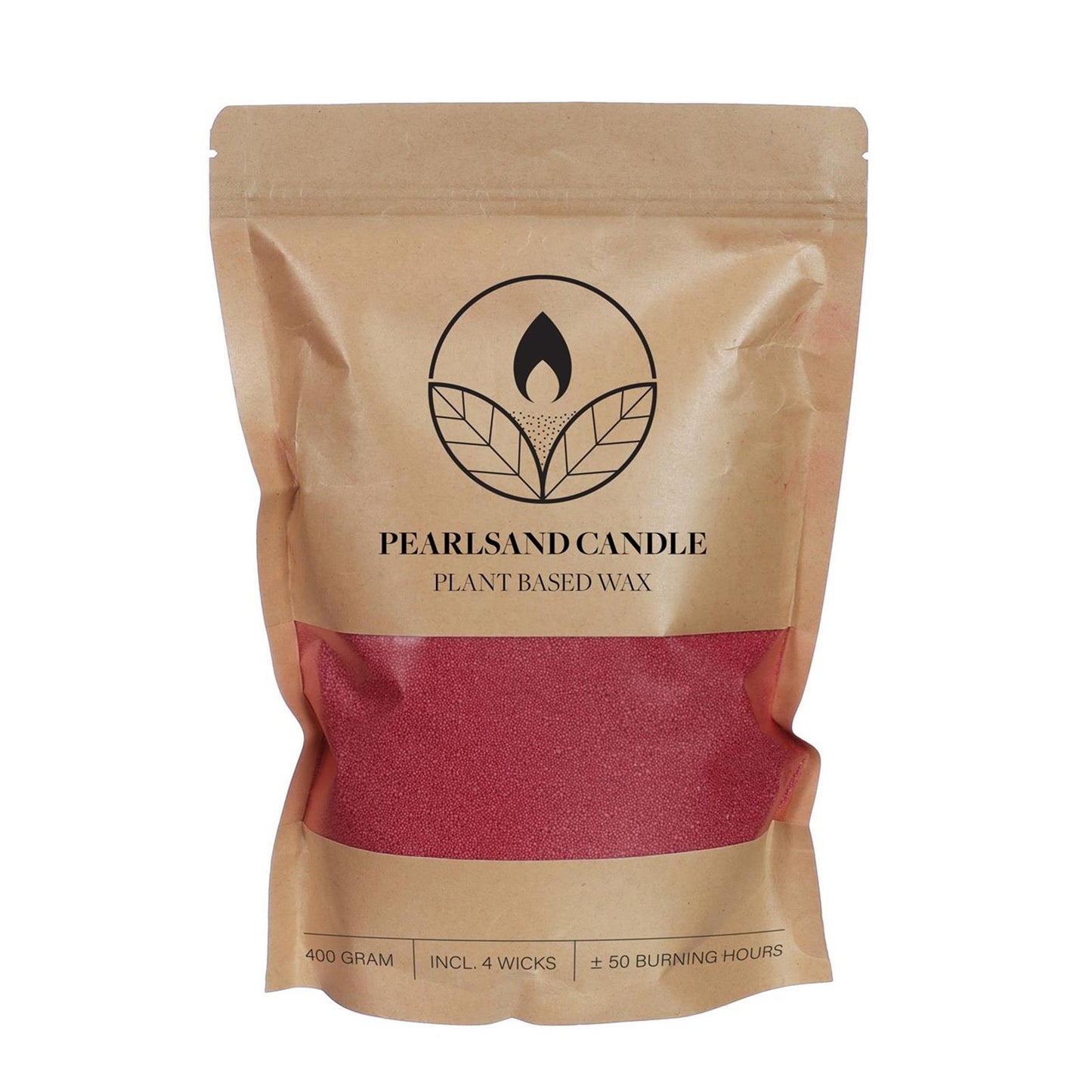 Ideas 4 seasons kaarsenzand pearlsand candle 400gr rood