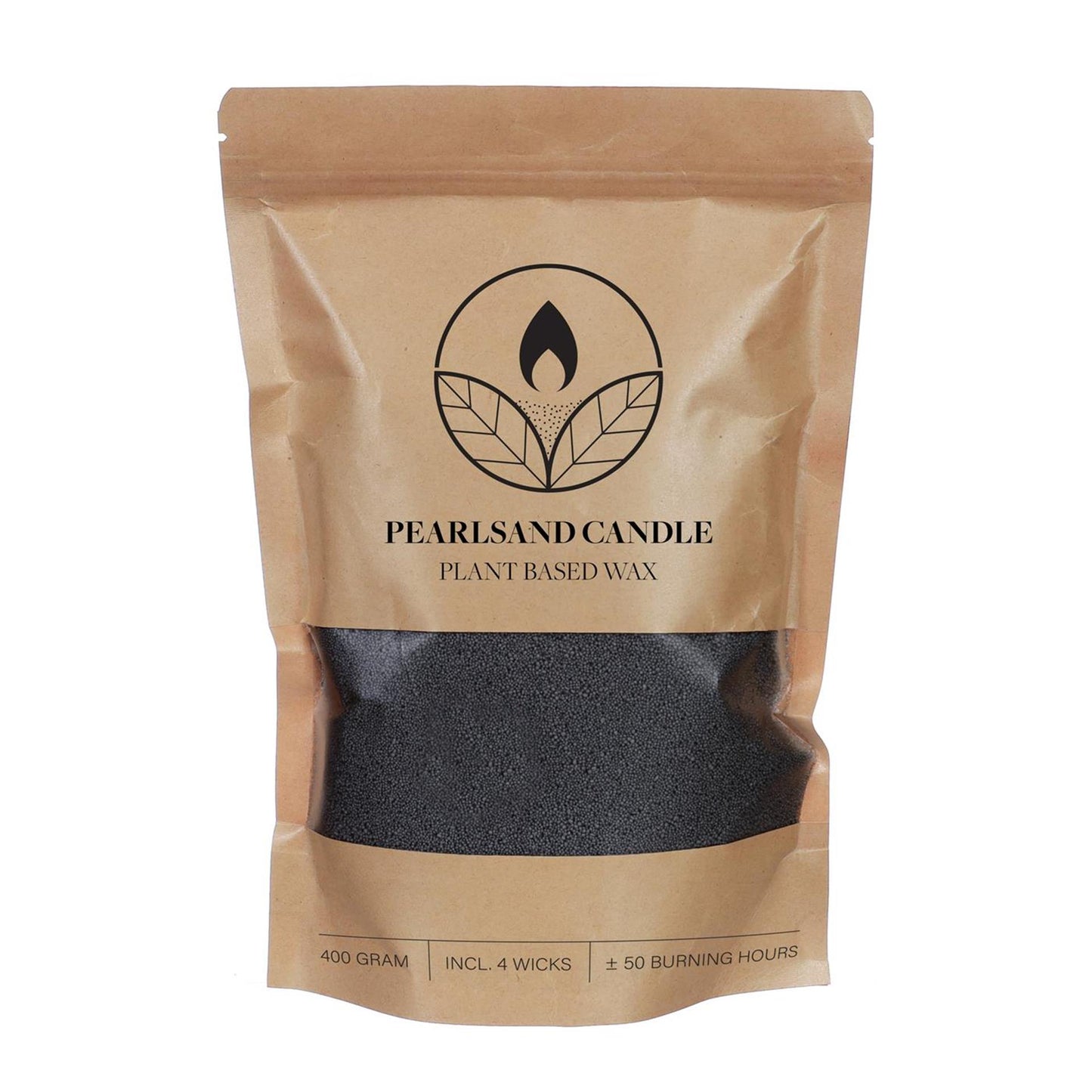 Ideas 4 seasons kaarsenzand pearlsand candle 400gr zwart