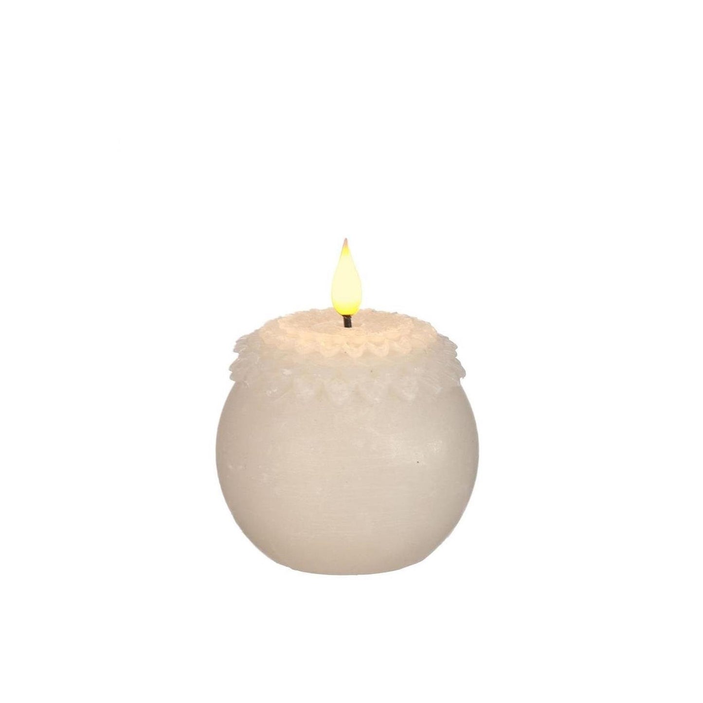Ideas 4 seasons led kaars wax bloem parel crã¨me ø9xh12cm