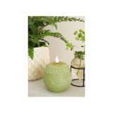 Ideas 4 seasons led kaars wax bloem parel groen ø9xh12cm - afbeelding 2