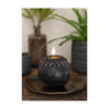 Ideas 4 seasons led kaars wax bloem parel zwart ø9xh12cm