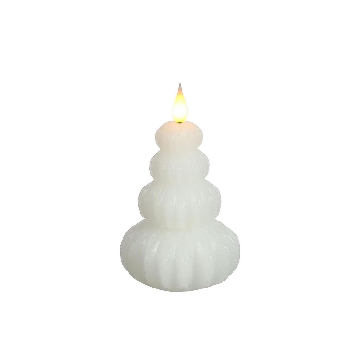 Ideas 4 seasons led kaars wax boom wit ø6,9xh12cm