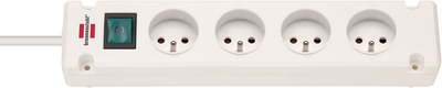 Brennenstuhl bremounta stekkerdoos | 4-voudig | wit | 1,5m h05vv-f 3g1,5 | met schakelaar | fr be - 1150651124