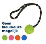 Happy pet tough toys floater rubber bal touw assorti - afbeelding 1