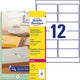 Avery transparante etiketten quickpeel formaat 991 x 423 mm (b x h) 300 stuks 12 per blad