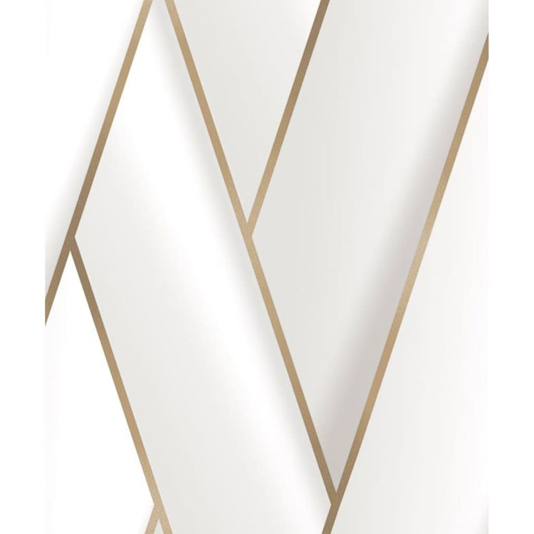 Dutch wallcoverings behang geometric wit en goudkleurig