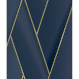 DUTCH WALLCOVERINGS DUTCH WALLCOVERINGS Behang Geometric blauw en goudkleurig - afbeelding 2