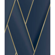 DUTCH WALLCOVERINGS DUTCH WALLCOVERINGS Behang Geometric blauw en goudkleurig - afbeelding 2