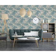Dutch wallcoverings behang tropical beige en lichtblauw - afbeelding 3