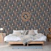 DUTCH WALLCOVERINGS DUTCH WALLCOVERINGS Behang Wood blauw en bruin - afbeelding 1
