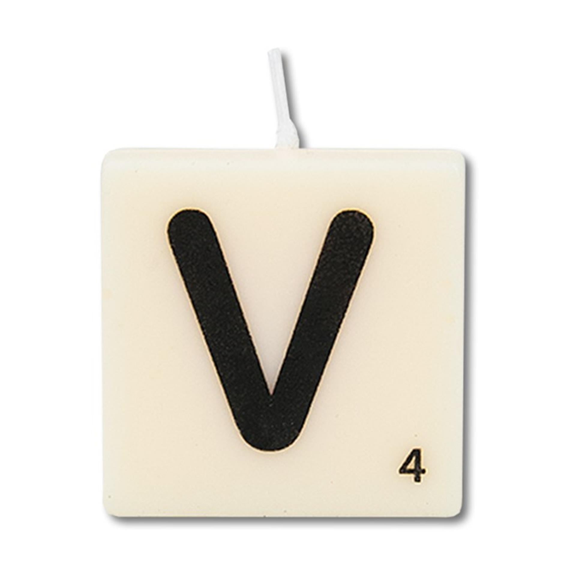 Paperdreams letter kaarsje letter v, set van 4