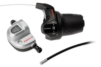 Shimano draaiversteller 3 speed nexus sl-3s42e met kabels en clickbox - zwart (werkplaatsverpakking)