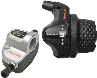 Draaiversteller 3 speed Shimano Nexus SL-3S41E met kabels en clickbox - zwart (werkplaatsverpakking)