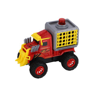 No brand truck met dino in kooi met licht en geluid 17 cm | 2 stuks
