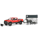 Bruder | 2501 ram 25 | power wagon | met paardenaanhanger en 1 paard - afbeelding 1