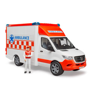 Bruder mercedes benz sprinter ambulance met chauffeur + licht en geluid