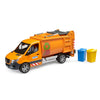 Bruder mercedes sprinter vuilniswagen met 2 containers