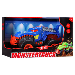 Rapid wheels monstertruck dino blauw met licht en geluid | 2 stuks