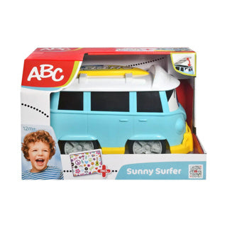Bus dickie sunny surfer bus 25 cm met stickers | 2 stuks