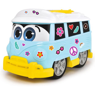 Bus dickie sunny surfer bus 25 cm met stickers | 2 stuks