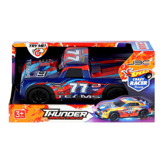 No brand auto thunder met licht en geluid crazy racer | 4 stuks