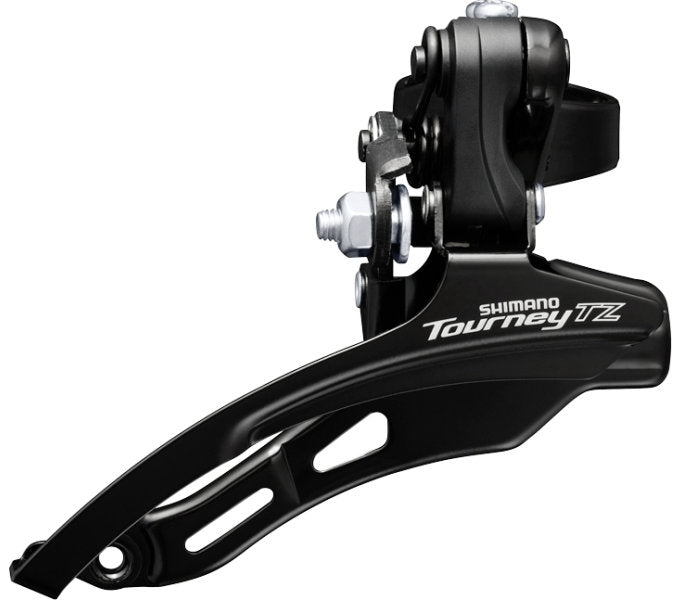 Shimano voorderailleur 6 7-speed tourney tz fd-tz510 down swing - met hoge klem ø31,8 mm - 48t - zwart zilver