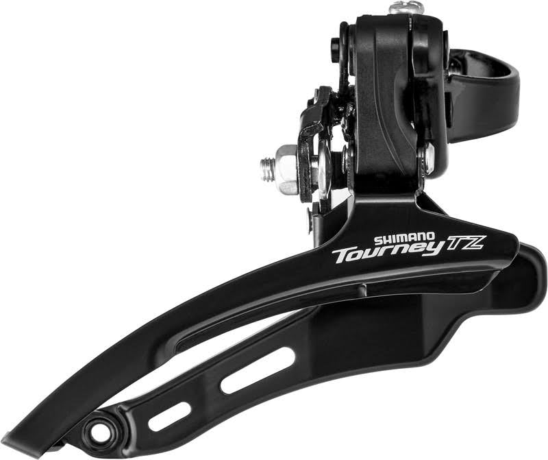Shimano voorderailleur 6 7-speed tourney tz fd-tz510 - down swing - lage klem ø31,8 mm - 48t - zwart zilver