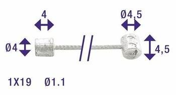 Elvedes Derailleurkabel 2.25m Nexus (6400)